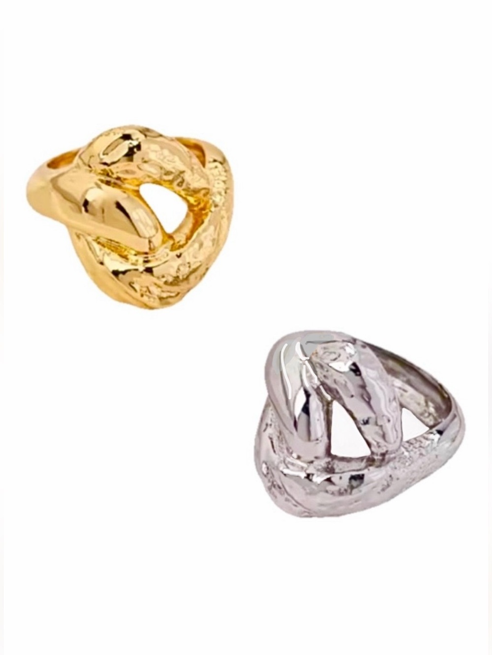 ALEXIS BITTAR Brut Gold Link Ring - Picture 5 of 6